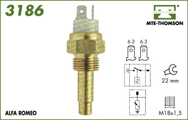 MTE-Thomson 3186 Sensor, coolant temperature 3186
