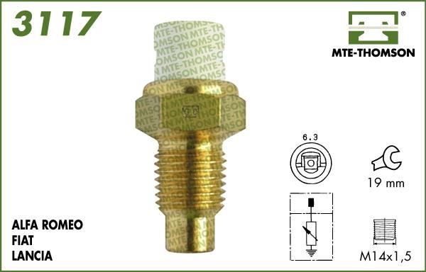MTE-Thomson 3117 Sensor, coolant temperature 3117