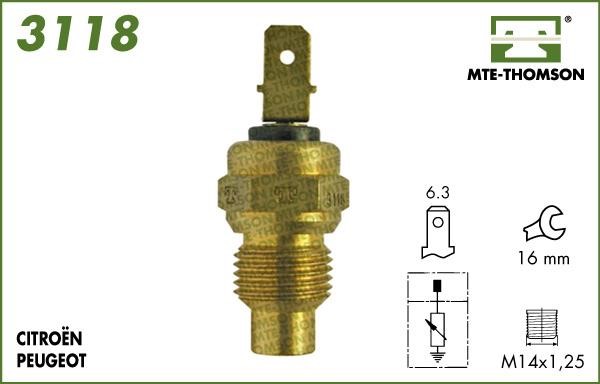MTE-Thomson 3118 Sensor, coolant temperature 3118