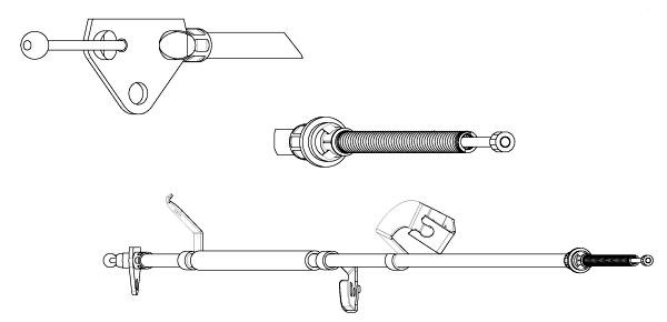 CEF CT02207 Cable Pull, parking brake CT02207