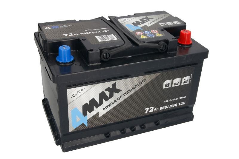 Battery 4max 12V 72Ah 680A(EN) R+ 4max BAT72&#x2F;680R&#x2F;4MAX