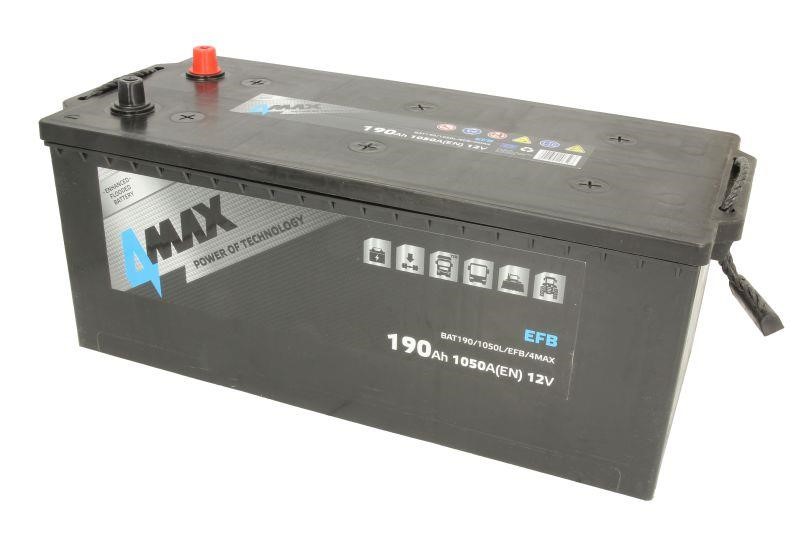 4max BAT190/1050L/EFB/4MAX Battery 4max EFB 12V 190Ah 1050A(EN) L+ BAT1901050LEFB4MAX