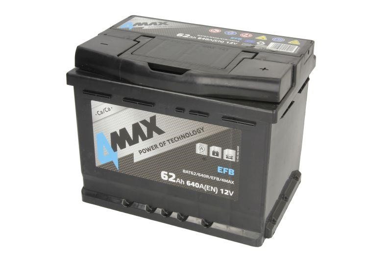 4max BAT62/640R/EFB/4MAX Battery 4max EFB 12V 62Ah 640A(EN) R+ BAT62640REFB4MAX