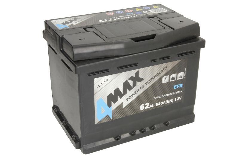 Battery 4max EFB 12V 62Ah 640A(EN) R+ 4max BAT62&#x2F;640R&#x2F;EFB&#x2F;4MAX
