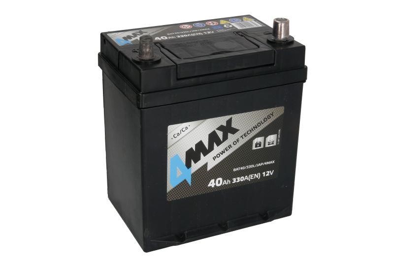 Battery 4max 12V 40Ah 330A(EN) L+ 4max BAT40&#x2F;330L&#x2F;JAP&#x2F;4MAX