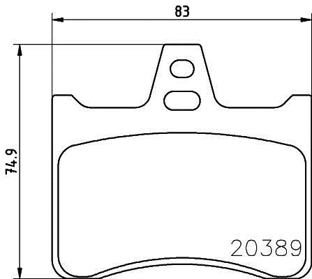 Hella 8DB 355 007-201 Brake Pad Set, disc brake 8DB355007201