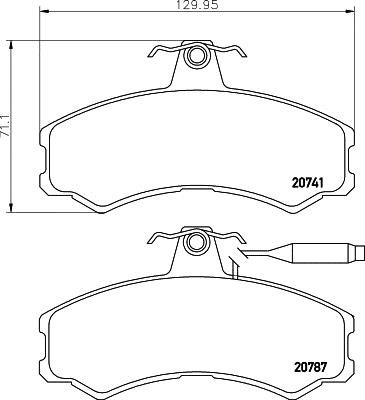 Hella 8DB 355 006-011 Brake Pad Set, disc brake 8DB355006011