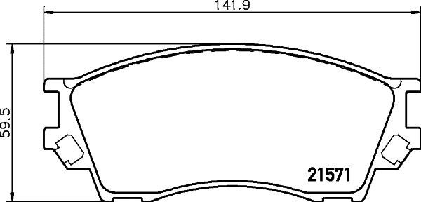 Hella 8DB 355 037-021 Brake Pad Set, disc brake 8DB355037021