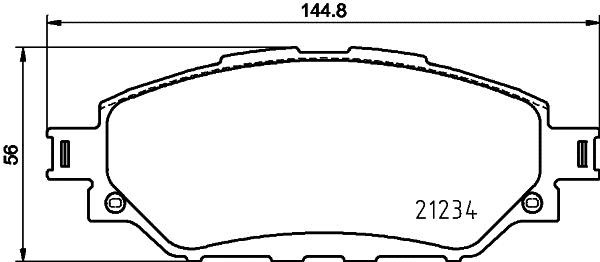 Hella 8DB 355 039-541 Brake Pad Set, disc brake 8DB355039541