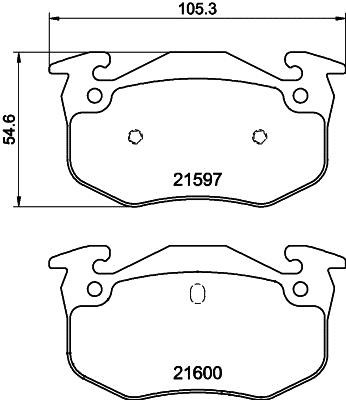 Hella 8DB 355 019-221 Brake Pad Set, disc brake 8DB355019221