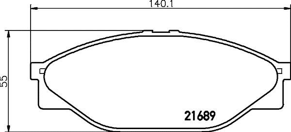 Hella 8DB 355 027-191 Brake Pad Set, disc brake 8DB355027191