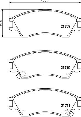 Hella 8DB 355 036-571 Brake Pad Set, disc brake 8DB355036571