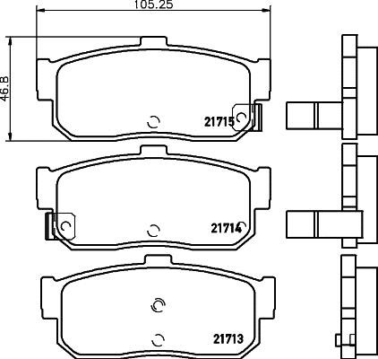 Hella 8DB 355 027-251 Brake Pad Set, disc brake 8DB355027251