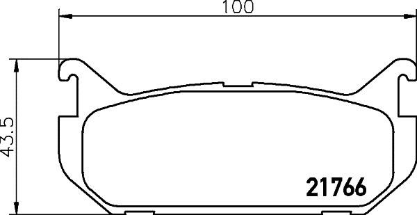 Hella 8DB 355 027-301 Brake Pad Set, disc brake 8DB355027301