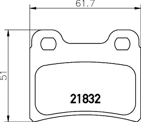 Hella 8DB 355 008-151 Brake Pad Set, disc brake 8DB355008151