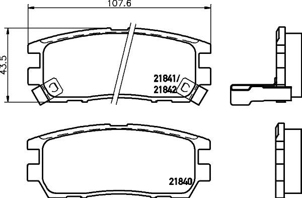 Hella 8DB 355 027-331 Brake Pad Set, disc brake 8DB355027331