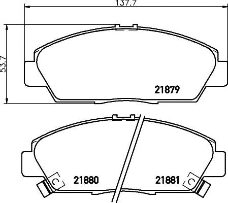 Hella 8DB 355 029-411 Brake Pad Set, disc brake 8DB355029411