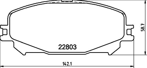 Hella 8DB 355 039-201 Brake Pad Set, disc brake 8DB355039201