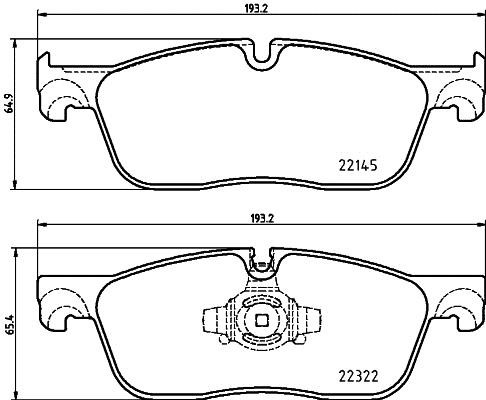 Brake pad Jaguar XE: 8DB355024741 Hella Brake pad set
