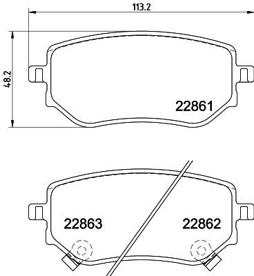 Brake pad Renault Alaskan: 8DB355037951 Hella Brake pad set