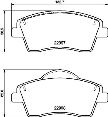 Brake pad kit Volvo Xc40: 8DB355040351 Hella Brake pad set