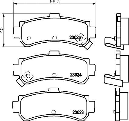 Hella 8DB 355 029-381 Brake Pad Set, disc brake 8DB355029381