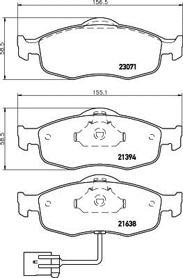 Hella 8DB 355 007-751 Brake Pad Set, disc brake 8DB355007751