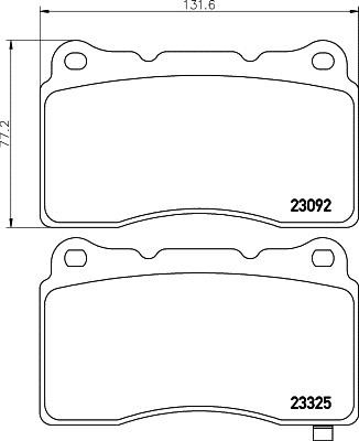 Hella 8DB 355 030-111 Brake Pad Set, disc brake 8DB355030111