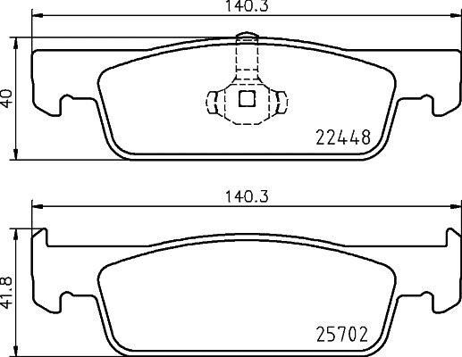 Hella 8DB 355 031-551 Brake Pad Set, disc brake 8DB355031551