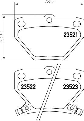 Hella 8DB 355 027-621 Brake Pad Set, disc brake 8DB355027621