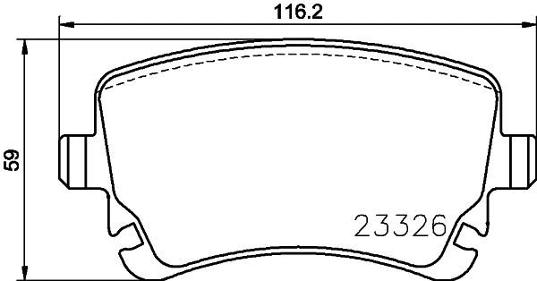 Hella 8DB 355 024-961 Brake Pad Set, disc brake 8DB355024961