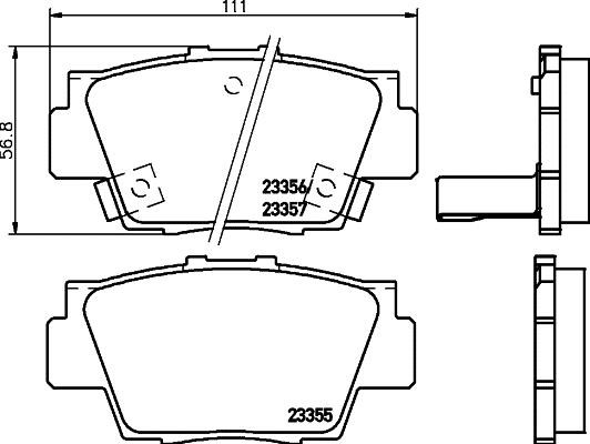 Hella 8DB 355 029-031 Brake Pad Set, disc brake 8DB355029031