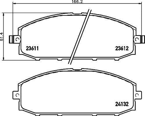 Hella 8DB 355 027-771 Brake Pad Set, disc brake 8DB355027771