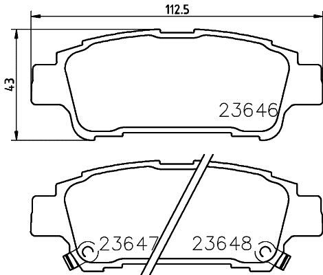 Hella 8DB 355 027-781 Brake Pad Set, disc brake 8DB355027781