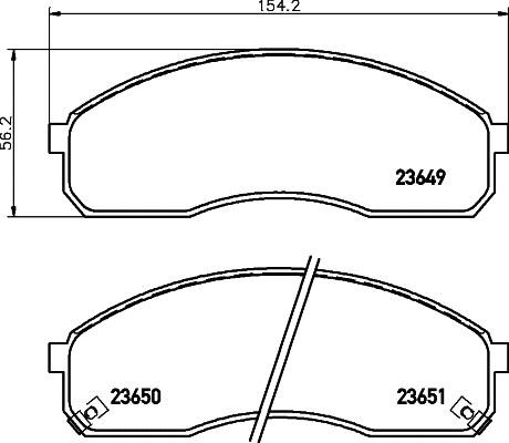 Hella 8DB 355 027-791 Brake Pad Set, disc brake 8DB355027791