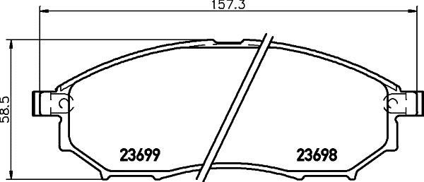 Hella 8DB 355 027-851 Brake Pad Set, disc brake 8DB355027851