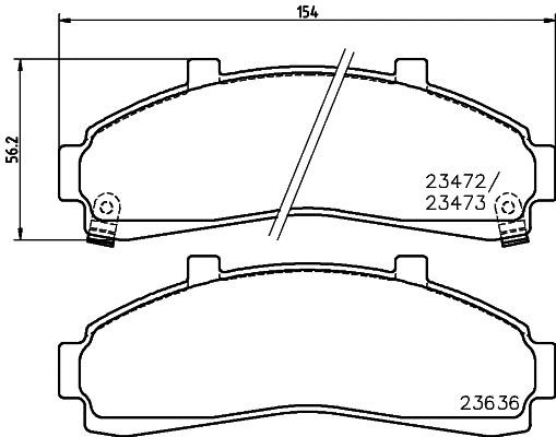 Hella 8DB 355 037-331 Brake Pad Set, disc brake 8DB355037331