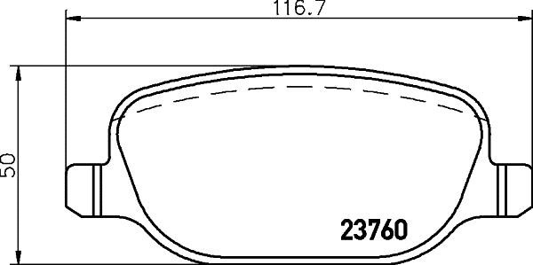 Hella 8DB 355 006-741 Brake Pad Set, disc brake 8DB355006741