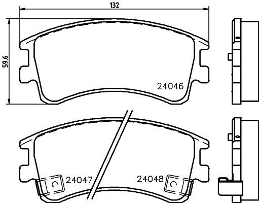 Hella 8DB 355 028-211 Brake Pad Set, disc brake 8DB355028211