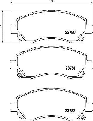 Hella 8DB 355 027-931 Brake Pad Set, disc brake 8DB355027931