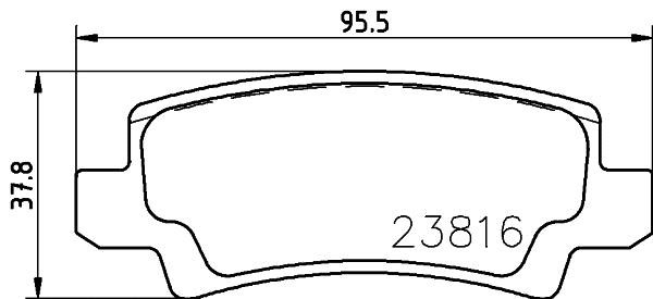 Hella 8DB 355 027-961 Brake Pad Set, disc brake 8DB355027961