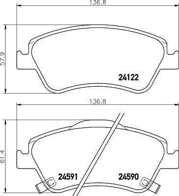 Hella 8DB 355 028-281 Brake Pad Set, disc brake 8DB355028281