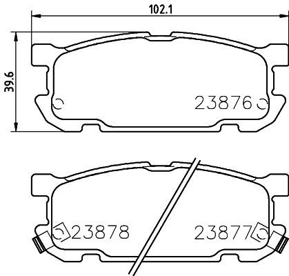 Hella 8DB 355 037-391 Brake Pad Set, disc brake 8DB355037391