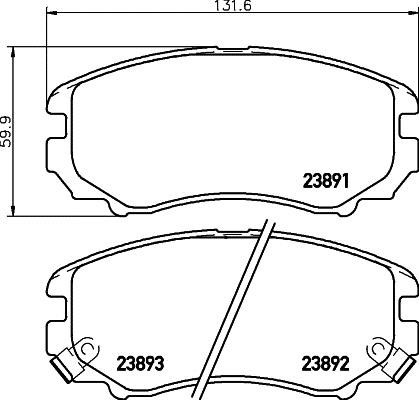 Hella 8DB 355 037-401 Brake Pad Set, disc brake 8DB355037401