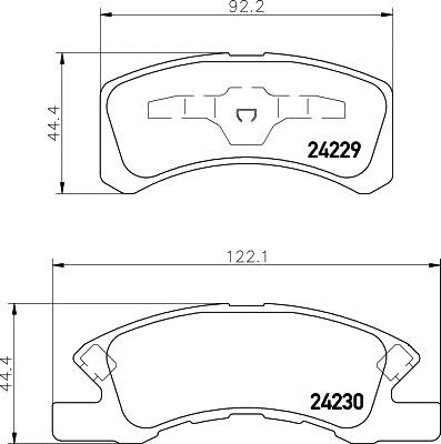 Hella 8DB 355 029-861 Brake Pad Set, disc brake 8DB355029861