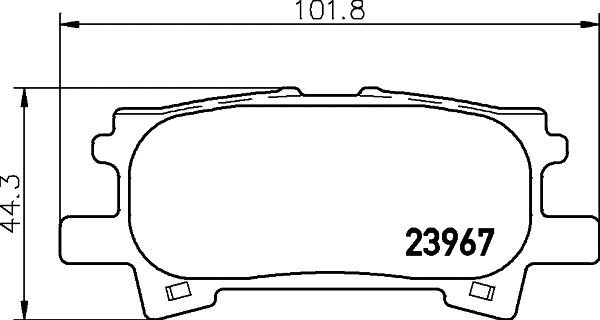 Hella 8DB 355 028-101 Brake Pad Set, disc brake 8DB355028101