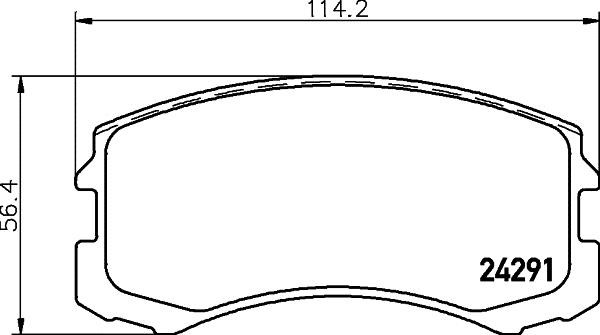 Hella 8DB 355 028-391 Brake Pad Set, disc brake 8DB355028391