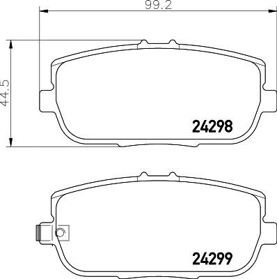 Hella 8DB 355 037-071 Brake Pad Set, disc brake 8DB355037071