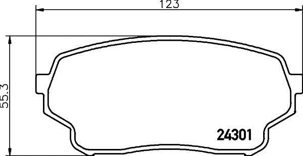 Hella 8DB 355 006-941 Brake Pad Set, disc brake 8DB355006941