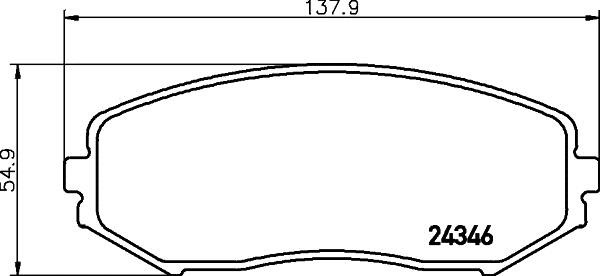 Hella 8DB 355 032-411 Brake Pad Set, disc brake 8DB355032411